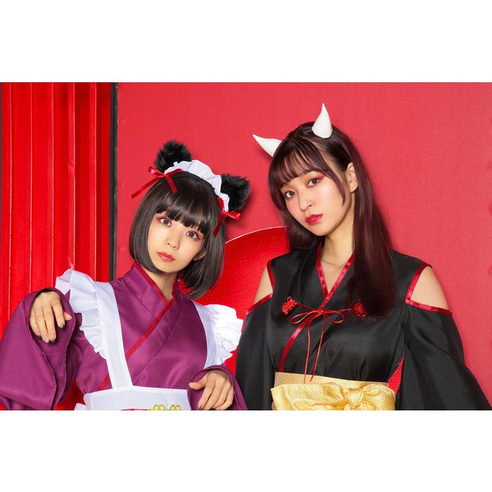 HW 猫×和風メイド ハロウィン レディース 女性用 仮装 衣装