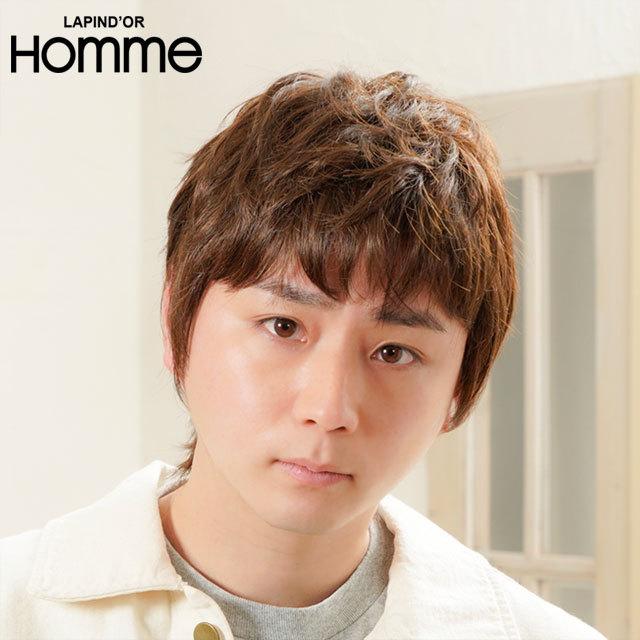 2022年 メンズウィッグ J-3513 男性用かつら エッジウルフ ショコラ