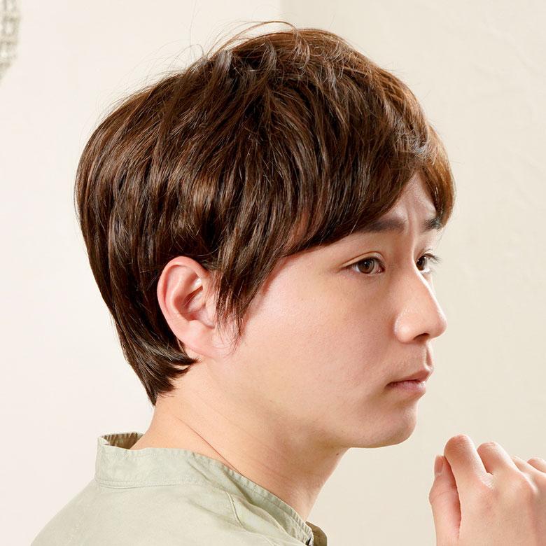 2023年 メンズウィッグ J-3517 男性用かつら スプリットショート