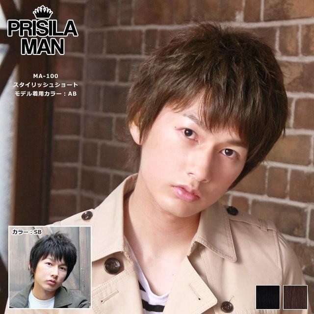 メンズウィッグ プリシラマン MA-100 スタイリッシュショート 送料無料