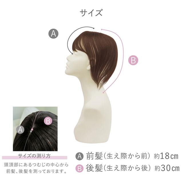 人毛100％ ヘアピース耐熱 白髪隠しウィッグ ロング ウイッグ ST-102 薄毛隠し カバーピース 部分手植え 軽くて自然の画像