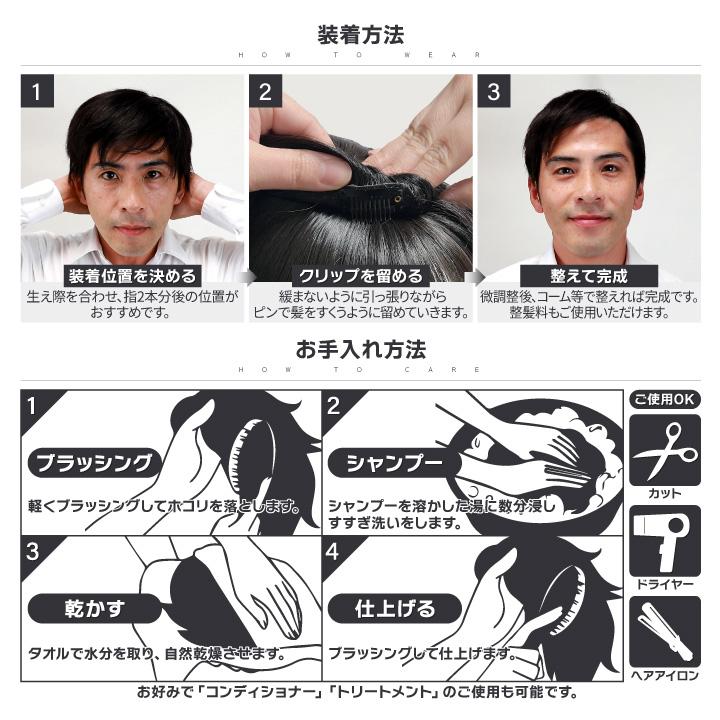 TefuRe（テフリ） 【白髪混の新色発売】メンズ 部分ウィッグ