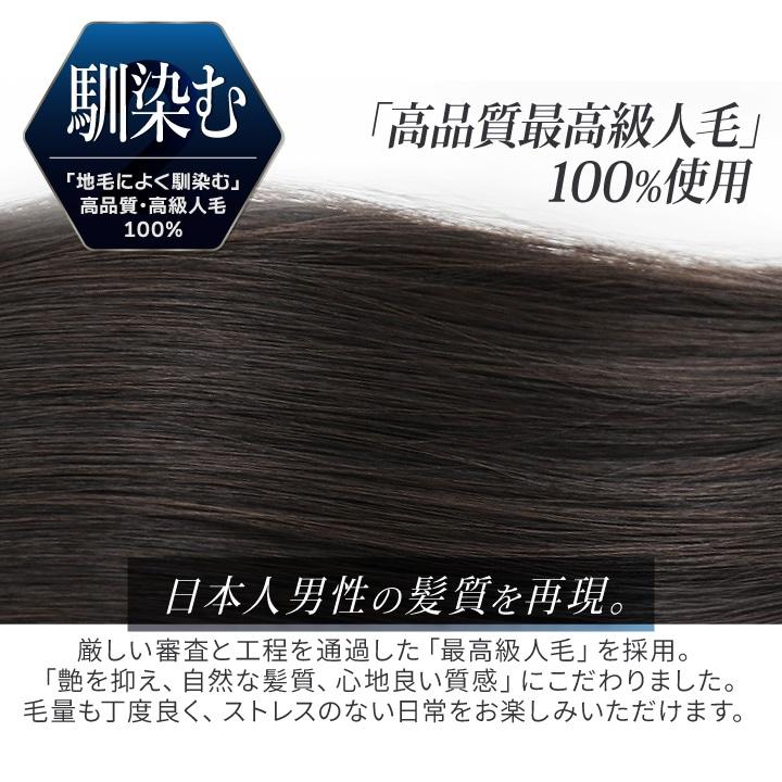 TefuRe（テフリ） 【白髪混の新色発売】メンズ 部分ウィッグ