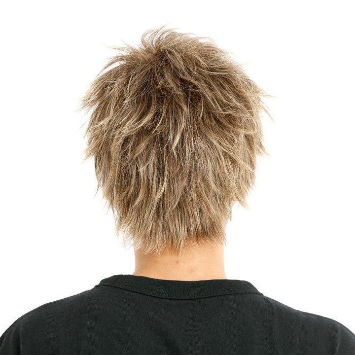 メンズウィッグ 男性用かつらデザインショート ナチュラルブロンド J-5777の画像