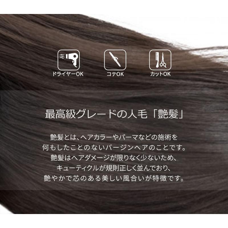 私元気 【返品交換OK!送料無料】人毛 部分ウィッグ バージン 私元気 【返品交換OK!送料無料】人毛 部分ウィッグ バージン