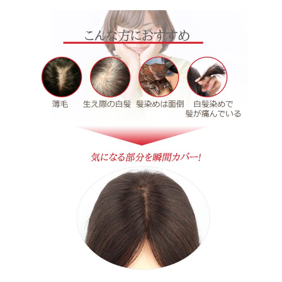 私元気 部分ウィッグ 返品交換OK 人毛 前髪ウィッグ 自然