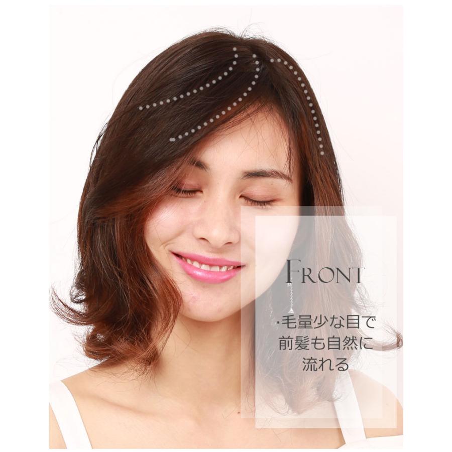 私元気 部分ウィッグ 返品交換OK 人毛 前髪ウィッグ 35cm ポイント  
