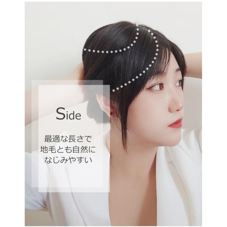 部分ウィッグ 返品交換OK 人毛 広範囲カバー 総手植え 25cm 人毛 ウィッグ かつら ポイントウィッグ 白髪かくし つけ毛 私元気 BHA1315-25の画像