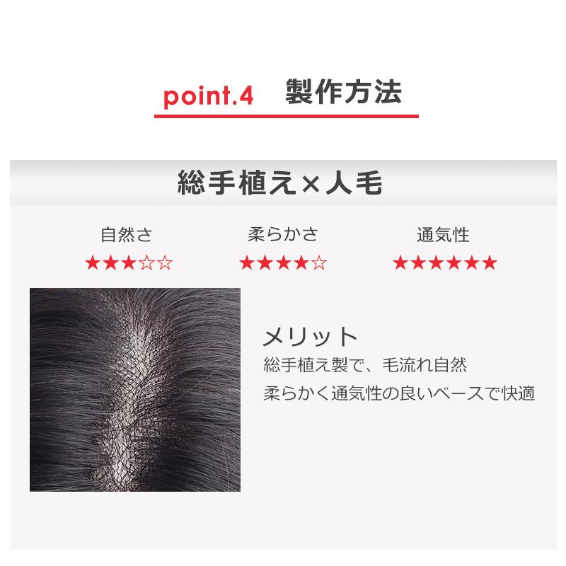 私元気　人毛100%　部分ウィッグ　頭頂部ウィッグ　自然つむじ　白髪隠し 私元気 部分ウィッグ 全国カット 返品交換OK 小面積 4×8cm 頭頂部 人毛