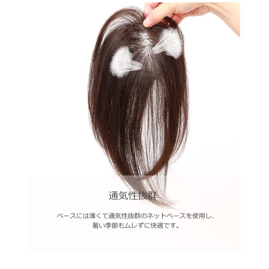 私元気 【返品交換OK！送料無料】前髪ウィッグ 人毛 部分ウィッグ 20cm