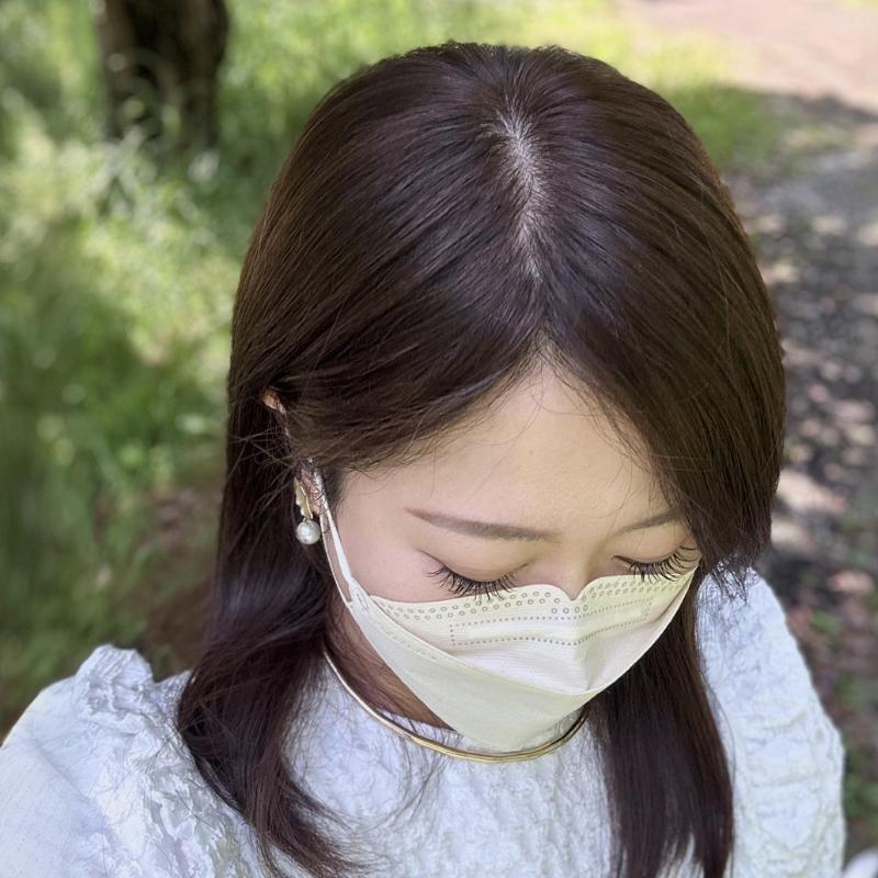 高級 若見え レミーヘア 中面積 8×12cm 部分ウィッグ 人毛 ヘアピース 白髪隠し 自然 通気性 分け目自由 高品質 総手植え 30cm 白髪かくし 私元気BHADBS812-30の画像