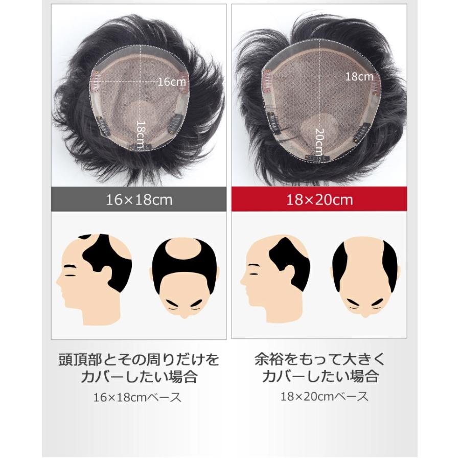 【返品交換OK！送料無料】メンズ用 人毛 総手植え トップカバー 部分ウィッグ メンズウィッグ ヘアピース 男性用 薄毛 頭頂部 増毛部分かつら 私元気 BHADMの画像