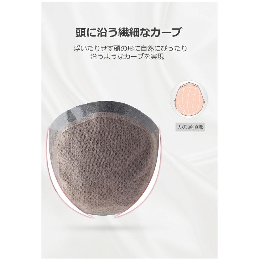 【返品交換OK！送料無料】メンズ用 人毛 総手植え トップカバー 部分ウィッグ メンズウィッグ ヘアピース 男性用 薄毛 頭頂部 増毛部分かつら 私元気 BHADMの画像