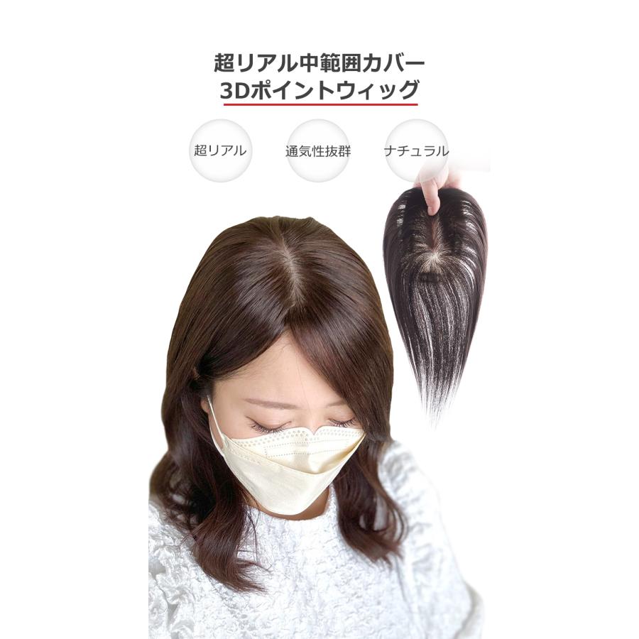 私元気 部分ウィッグ 全国カット 返品交換OK 中面積 8×12cm 自然 通気