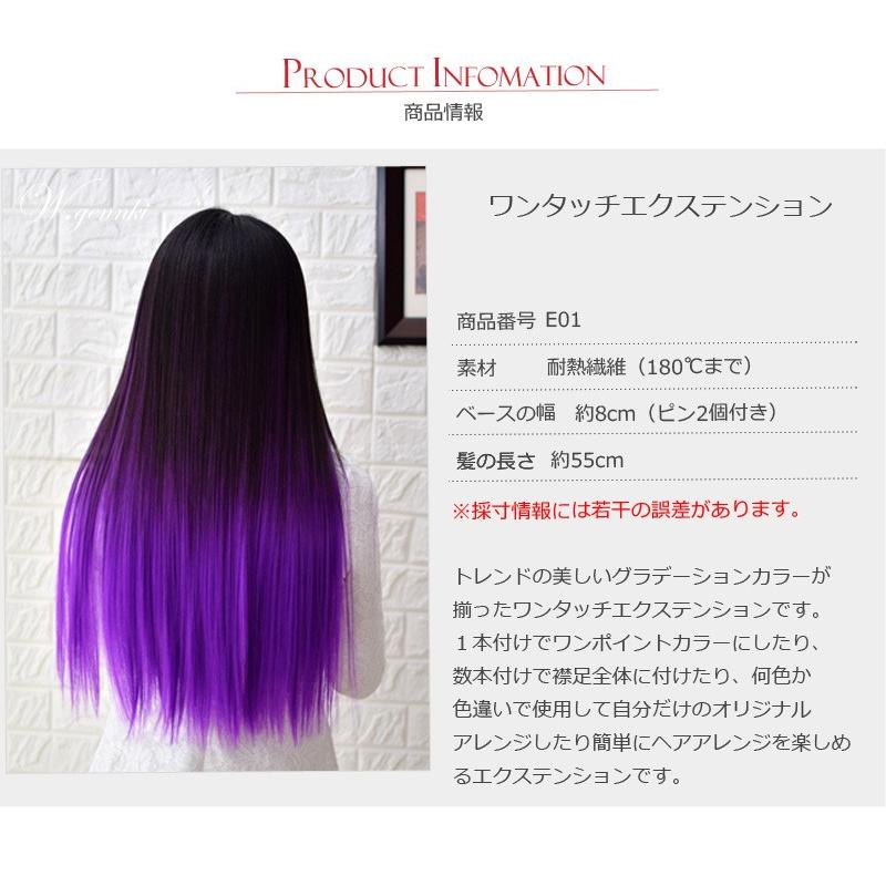カラーエクステ ワンタッチエクステ グラデーション シルバー 私元気 E01 E01 私元気ウィッグ かつら専門店 通販 Yahoo ショッピング