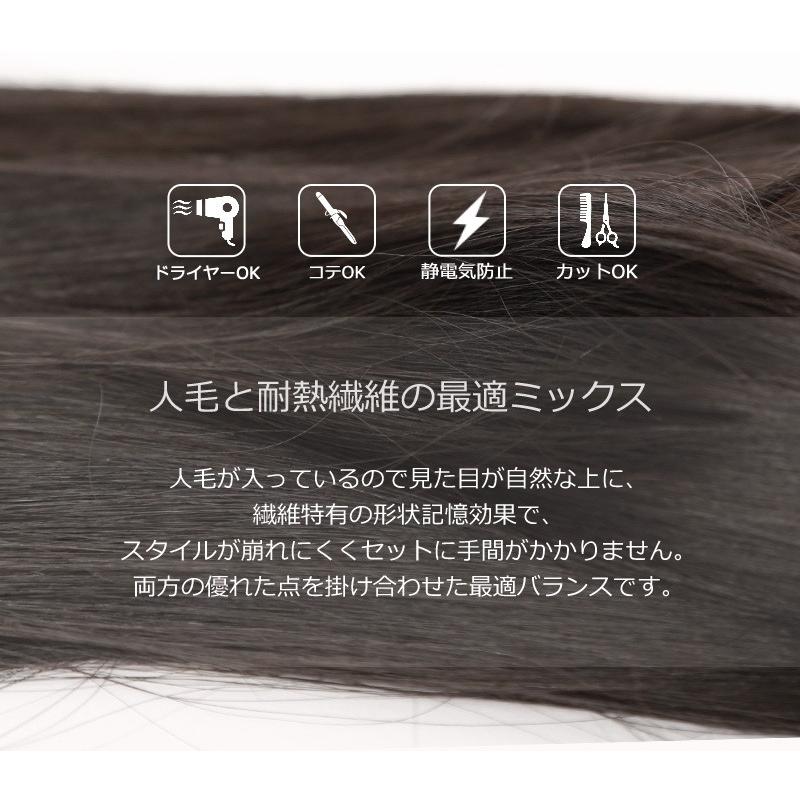 私元気 フルウィッグ 返品交換OK 人毛 ウィッグ ショート 医療用