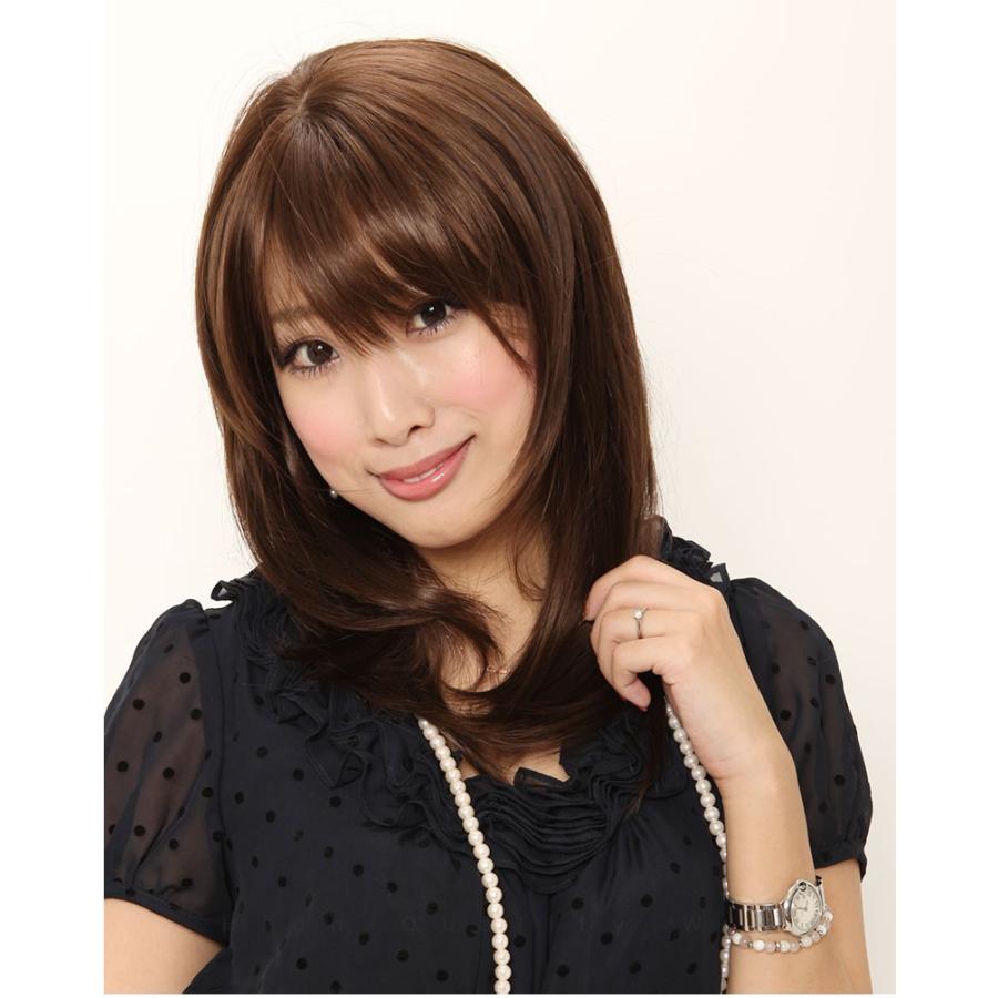 私元気 ウィッグ 返品交換OK 自然 セミロング フルウィッグ