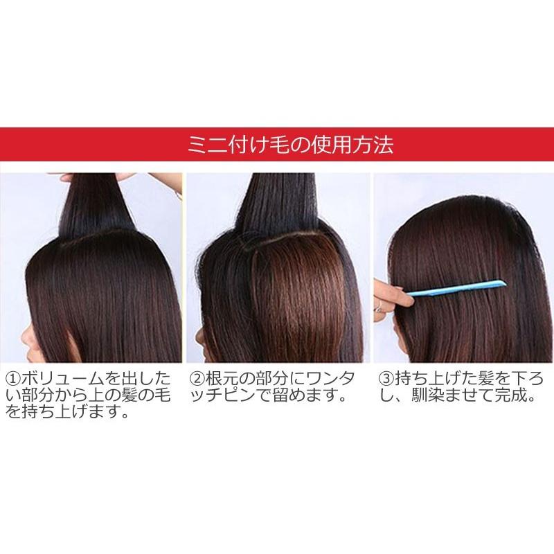 私元気 部分ウィッグ 人毛 つけ毛 S 2個セット ミニ 自然 MINI7 : 私