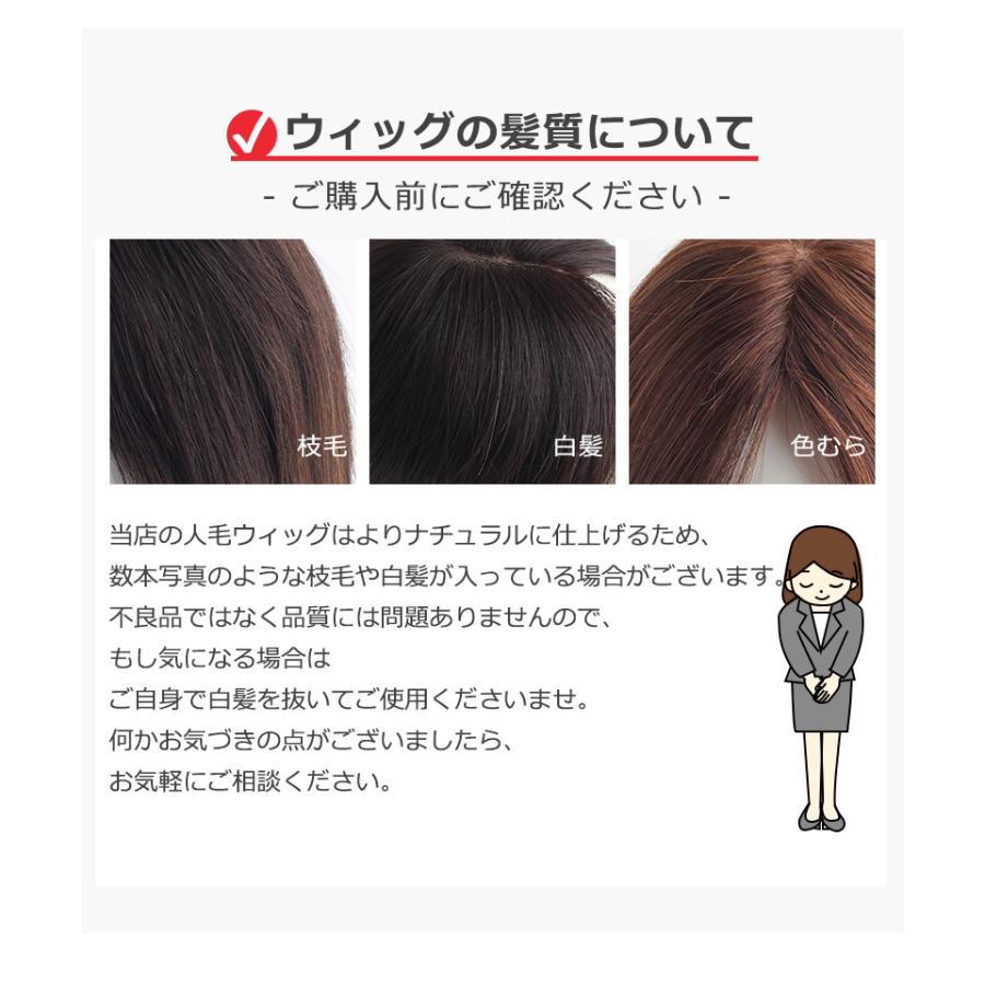 私元気 人毛ミックス フルウイッグ 全国カット 返品OK ショート 超軽量