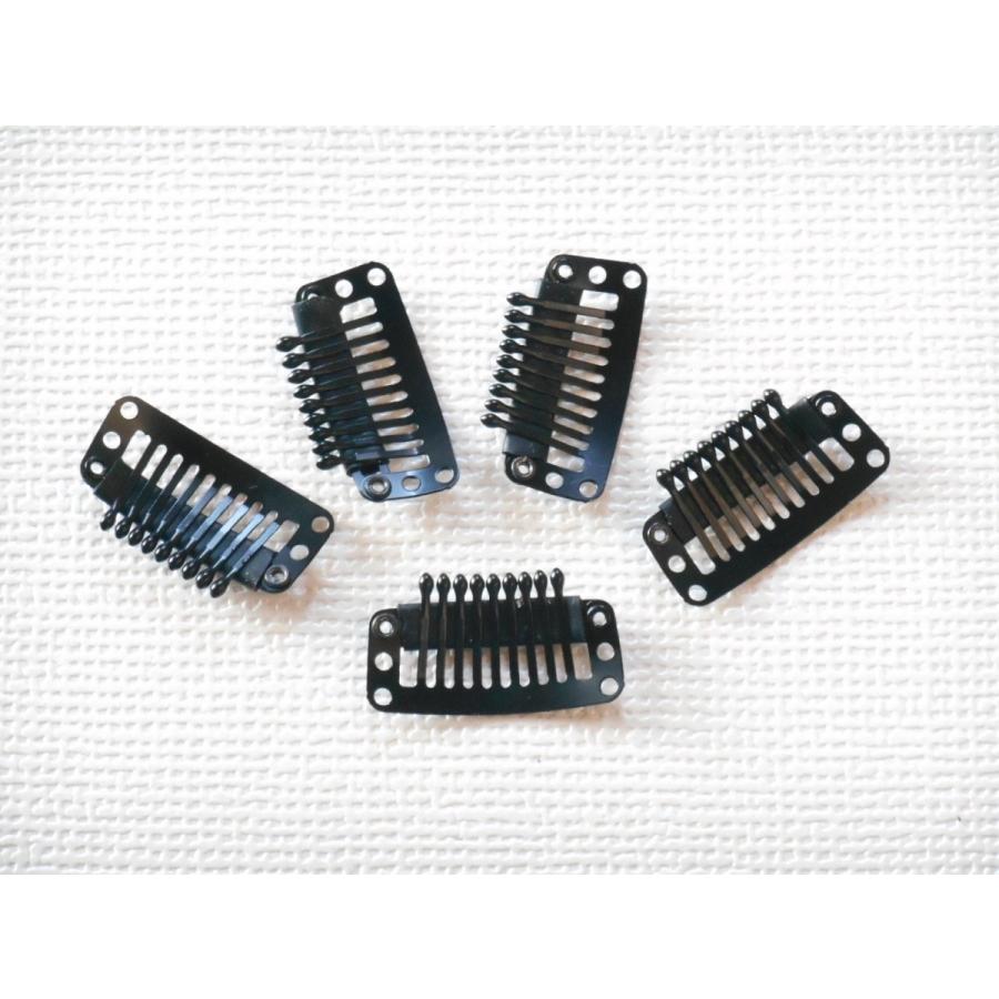 かつら ウィッグ カツラ  ストッパーピン9本爪タイプ ブラック | 