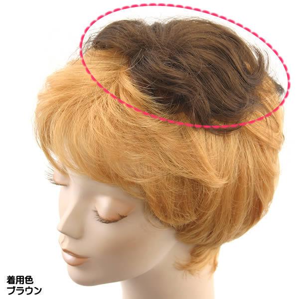 ヘアピース 円形脱毛症 部分ウィッグ ポイントウィッグ 増毛 人気 つむじカバー ストレート 薄毛隠し 抗がん剤治療 総手植え　tk7souteue｜wigwigrunes｜07