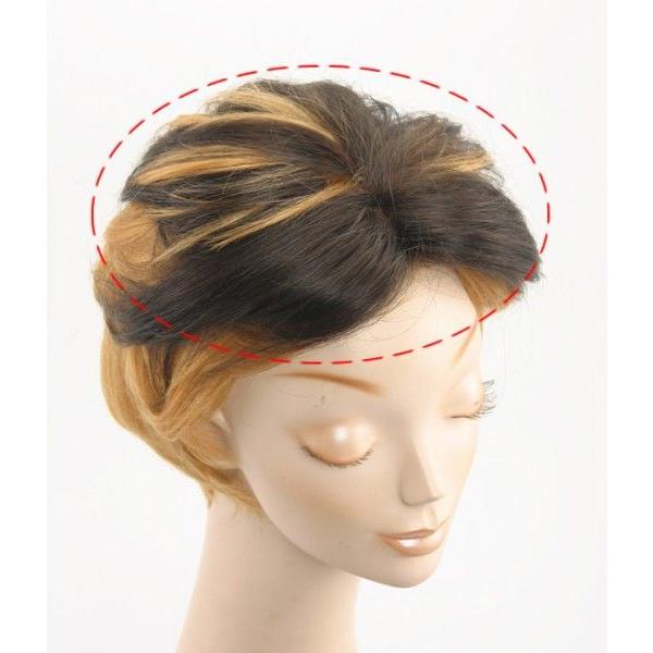 ウィッグ 前髪 ヘアピース ミセス 部分ウィッグ かつら 送料無料