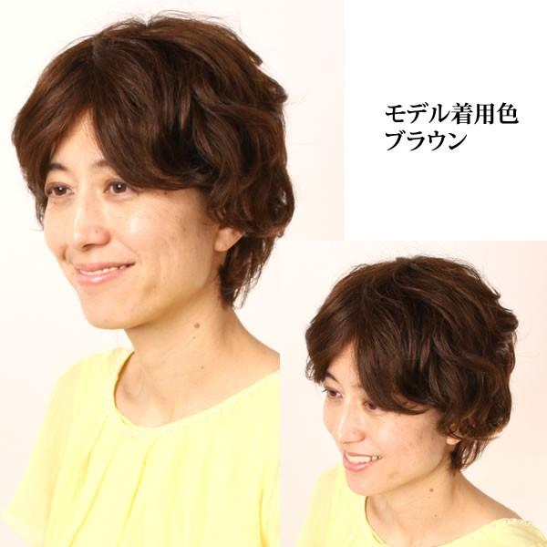 ウィッグ 医療用 人毛 ショート かつら フルウィッグ ミセス