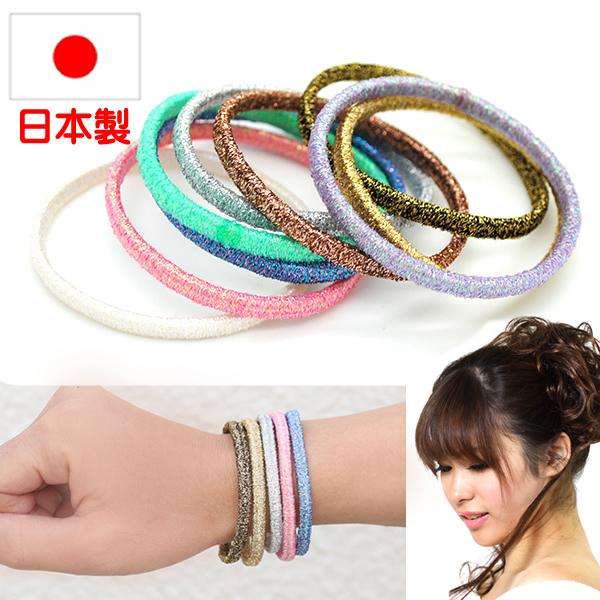 ヘアゴム ヘアアクセサリー ラメ スポーツ キラキラ 結び目のないゴム