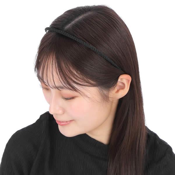 カチューシャ 痛くない いたくない 日本製 編み込み スパイラル 細い