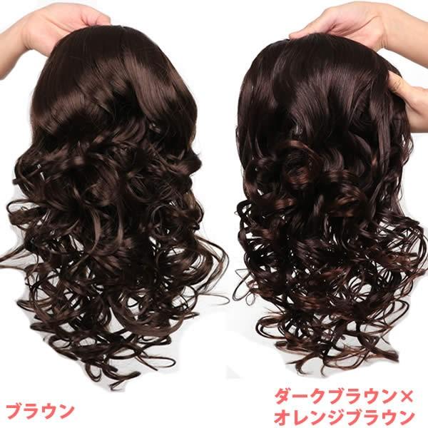 人毛100％ ダークブラウン ロング丈ハーフ￼ウィッグ 【公式通販】