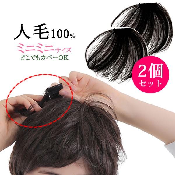 ウィッグ ヘアピース 人毛100％ 円形脱毛症 部分ウィッグ かつら 送料