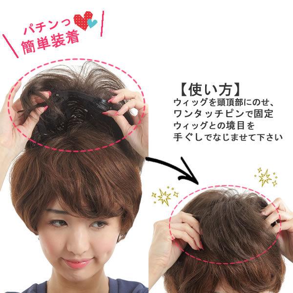 部分 ウィッグ ミセス 自然 薄毛 脱毛症 白髪隠し 増毛 分け目 つむじ ヘアピース 女性用 かつら 脱毛 リアル デイリートップ 薄毛隠し 小顔広範囲カバー sp299Lの画像