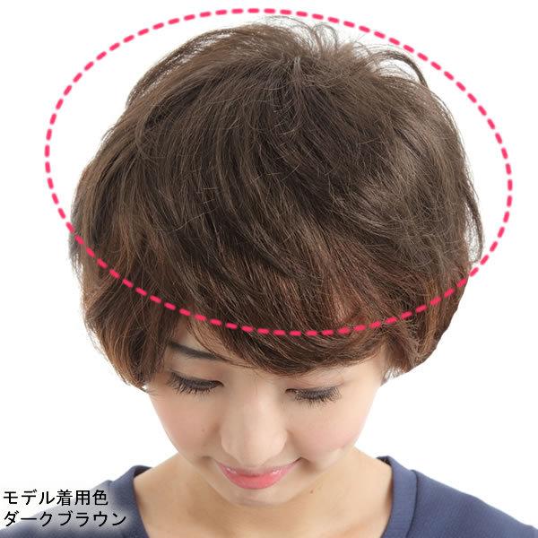 部分 ウィッグ ミセス 自然 薄毛 脱毛症 白髪隠し 増毛 分け目 つむじ ヘアピース 女性用 かつら 脱毛 リアル デイリートップ 薄毛隠し 小顔広範囲カバー sp299Lの画像