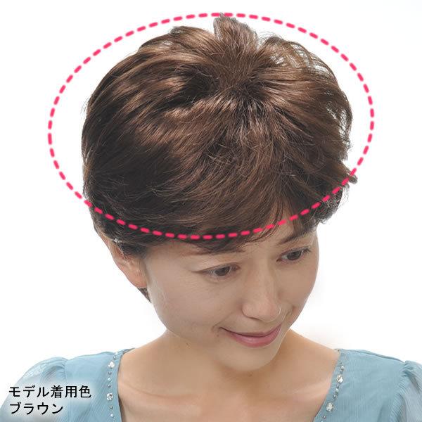 部分 ウィッグ ミセス 自然 薄毛 脱毛症 白髪隠し 増毛 分け目 つむじ ヘアピース 女性用 かつら 脱毛 リアル デイリートップ 薄毛隠し 小顔広範囲カバー sp299sの画像