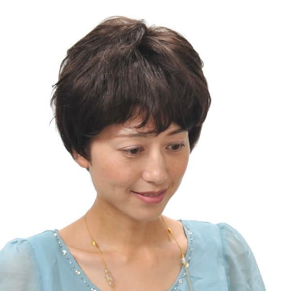 ウィッグ　ショート　フルウィッグ 送料無料 人気 女性かつら　ミセスウィッグ　かつら　医療用 tm5k-coolの画像