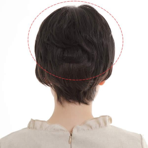 ウィッグ 耐熱 ヘアピース ミセス かつら 部分ウィッグ 送料無料 七分