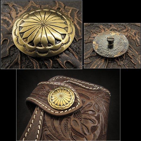 メタルコンチョ 3.3cm ねじ式コンチョ 合金 インディアンジュエリー風