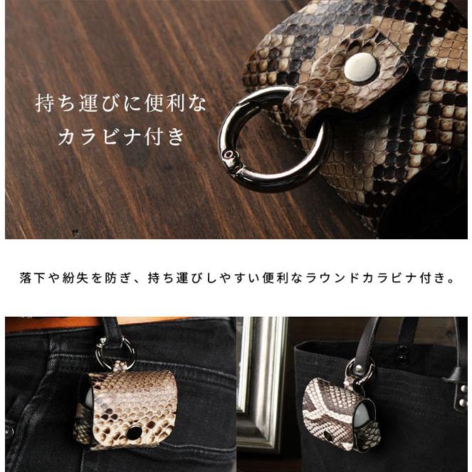 AirPods / pro ケース エアポッズ ヘビ革 ダイヤモンドパイソン