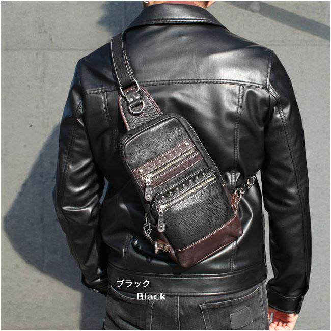 レザー ボディバッグ バックパック ワンショルダー バッグ 本革 斜