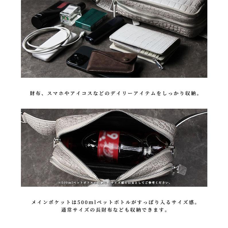 本革 ヒマラヤクロコダイル バック 新品、未使用 ヒマラヤクロコダイル 本革 斜めがけ ボディバッグ ワニ革 バッグ