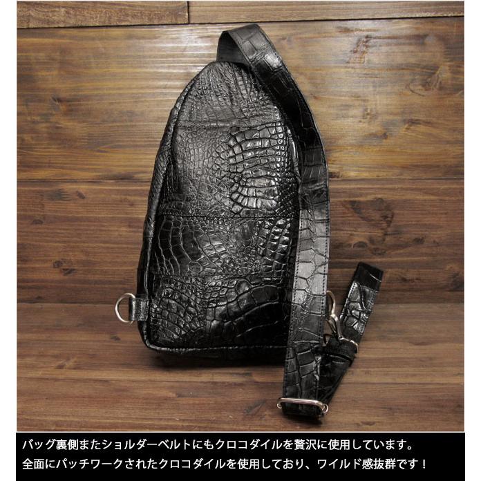 クロコダイル ワニ革 本革 斜めがけ ボディバッグ ショルダー クロコダイル ワニ革 本革 斜めがけ ボディバッグ ショルダー