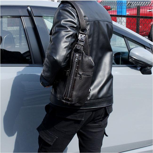 本革 レザー ボディバッグ バックパック 斜めがけバッグ ワンショルダー 旅行バッグ メンズ レディース リュック 牛革 ショルダーバッグ カバン (ID bb4861b5)