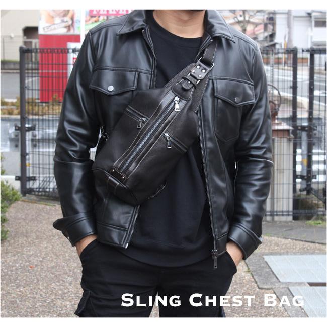 本革 レザー ボディバッグ バックパック 斜めがけバッグ ワン