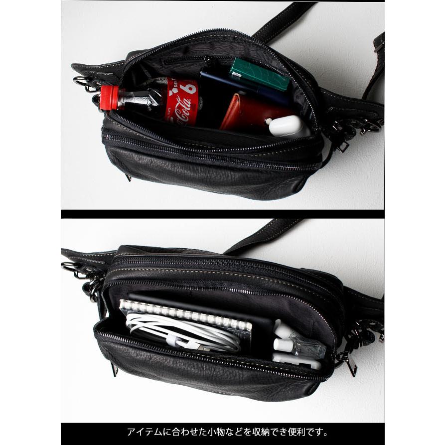 本革 レザー ボディバッグ バックパック 斜めがけバッグ ワン