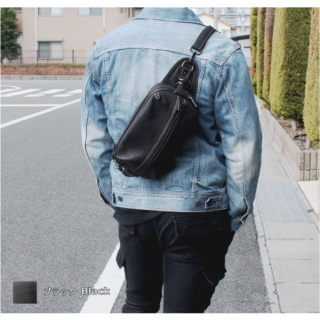 本革 レザー ボディバッグ バックパック 斜めがけバッグ ワン