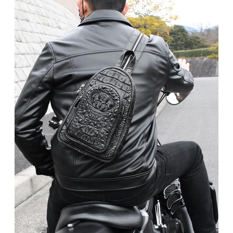 SIAMNESS シャムネス クロコダイル 本革 斜めがけ ボディバッグ