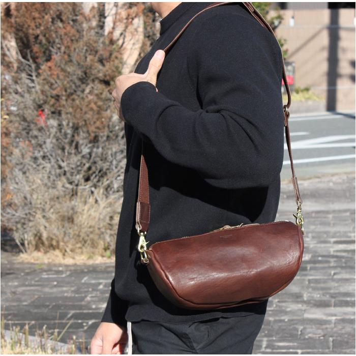 本革 ショルダーバッグ ショルダー ボディバッグ オイル レザー 革