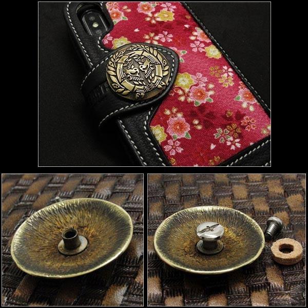 家紋コンチョ 真鍮製 戦国武将 伊達正宗 独眼竜政宗 家紋 竹に雀 竹に