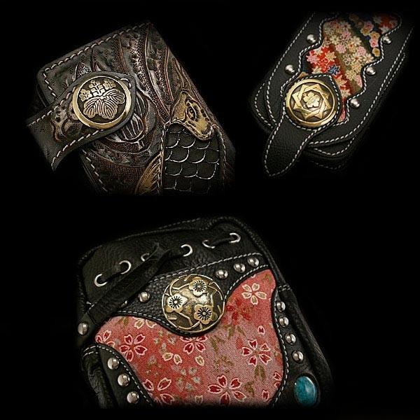 家紋コンチョ 真鍮製 戦国武将 伊達正宗 独眼竜政宗 家紋 竹に雀 竹に