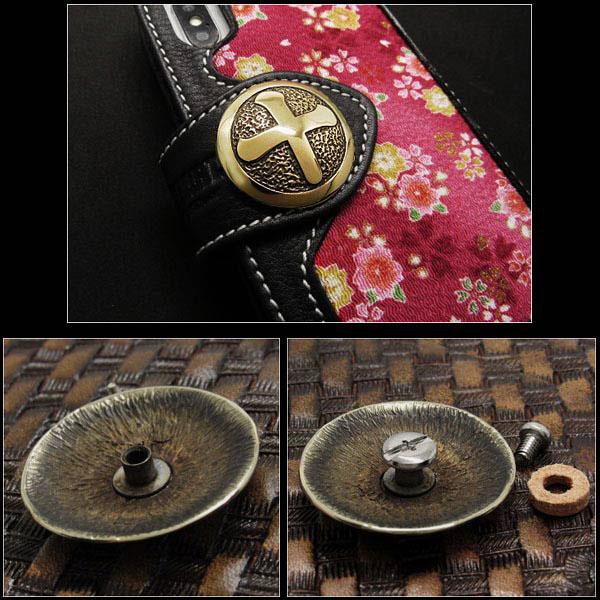 家紋コンチョ 真鍮製 戦国武将 島津義久 島津義弘 島津家 家紋 丸に十